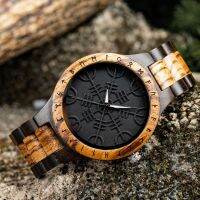 ZZOOI BOBO BIRD Wood Waterproof Watches Relogio Masculino Watch for Men Viking Warriors Symbol Relojes Para Hombre часы мужские