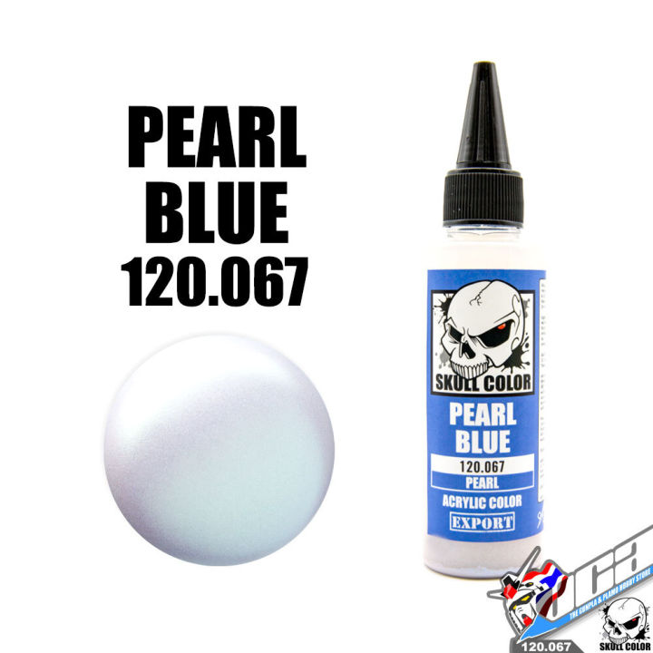 SKULL COLOR 120.067 PEARL BLUE ACRYLIC COLOR 60ML PEARL สีอะครีลิกสำหรับพลาสติก โมเดล VCA GUNDAM