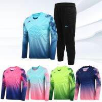 เสื้อผู้รักษาประตูสำหรับผู้ชาย Jersey Kiper Sepak Bola สำหรับการป้องกันสำหรับเด็กด้วยฟองน้ำ S เครื่องแบบผู้รักษาประตูฟุตบอลผู้ชาย