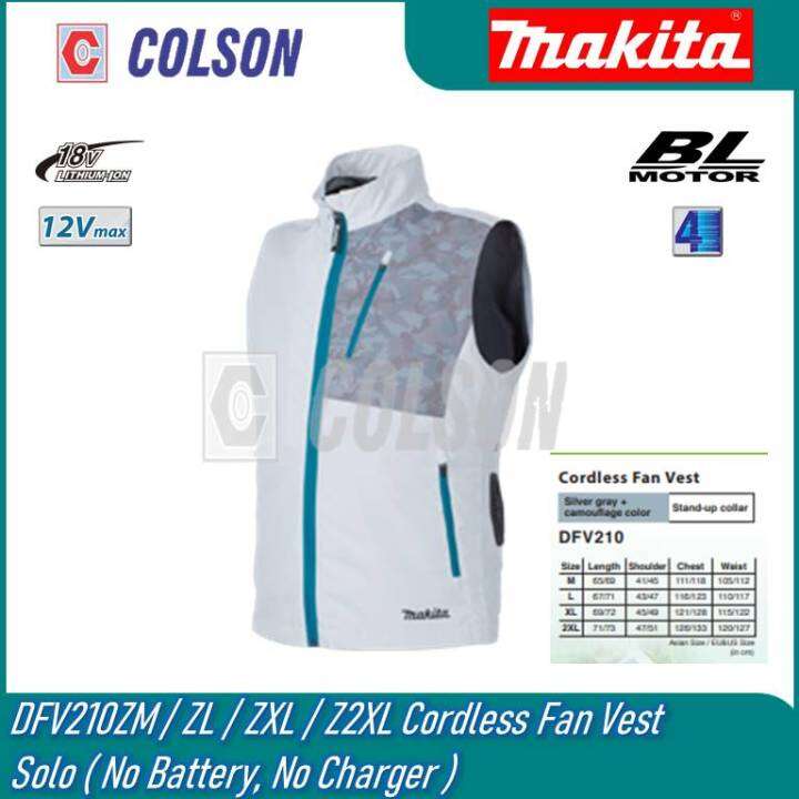 COLSON MAKITA 18V / 12Vmax Cordless Fan Vest Without Battery and