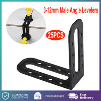 zkz 25pcs Male Angle Leveler 3-12mm Leveling Tiling Machine Right-angled Plastic Tile Spacer Tool