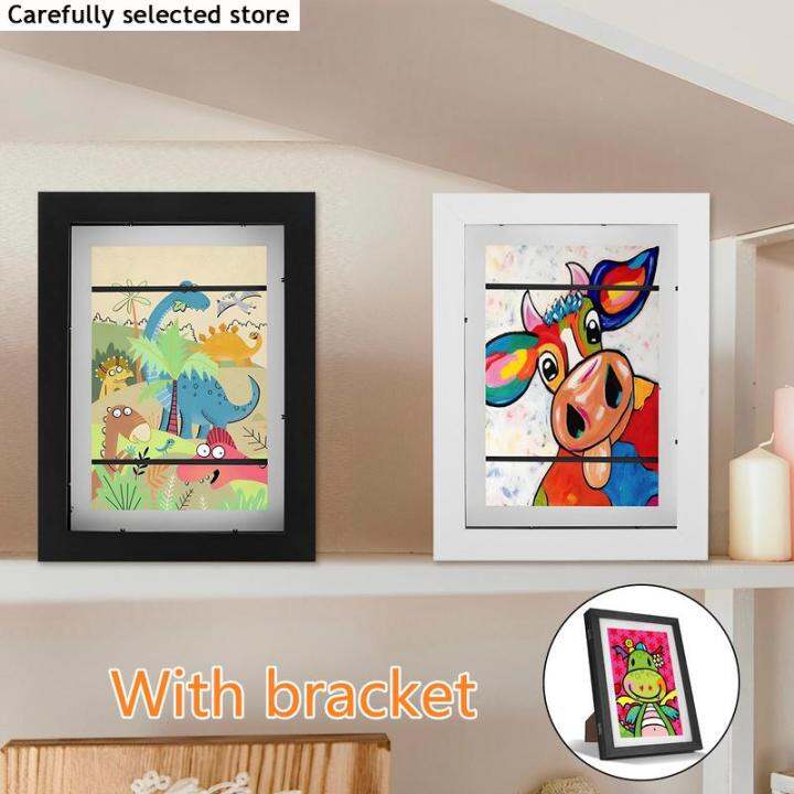 Child Artwork Picture Frame for 3D Artwork Kids Art Frame A4 Front Opening Photo Frames with