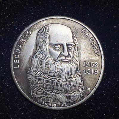 เหรียญที่ระลึก Vinci คอลเลกชัน Majraine Desnuda เหรียญสะสมเหรียญยูเครนโบราณงานหัตถกรรมเครื่องเงิน