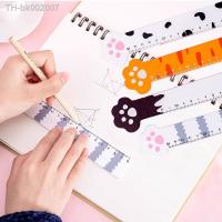 ❦ 1Pcs Cute Cat Paw Straight Rulers Lovely 15CM Wooden Ruler Drawing Measuring Tools Office School Supplies Student Stationery