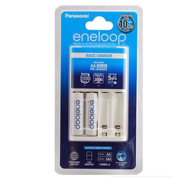 แท้-100-แท่นชาร์จ-10hr-ถ่านชาร์จ-2-ก้อน-aa-2000mah-4-ก้อน-aaa-950mah-panasonic-eneloop-battery-charger-10hr