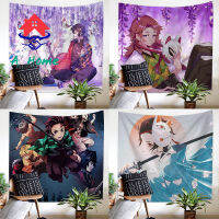 Demon Slayer Tapestry Anime Decor แขวนผนังพื้นหลัง 3D การพิมพ์ผ้าผ้าม่านหน้าแรกห้องนั่งเล่นตกแต่งห้องนอน