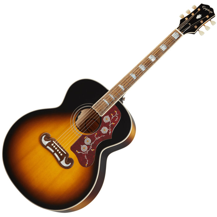 epiphone-inspired-by-gibson-j-200-กีตาร์โปร่งไฟฟ้า-ทรงจัมโบ้-all-solid-ทั้งตัว-ไม้หน้า-spruce-ไม้ข้าง-หลัง-maple-คอไม้-maple-ปิ๊กอัพ-fishman