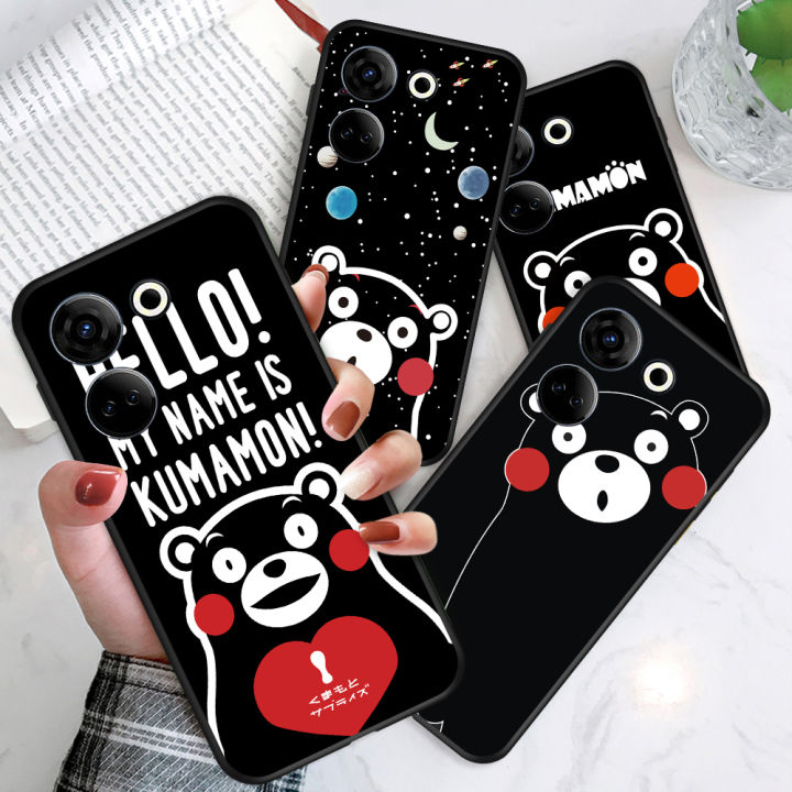 ggk-เคสสำหรับ-tecno-camon-20-tecno-camon-20-pro-itel-แหวนใส่นิ้ว-s23สายคล้องการ์ตูนญี่ปุ่นตัวการ์ตูนคุมะมงหมี-kumamote-ปลอกโทรศัพท์ซิลิโคน-tpu-แบบนิ่ม