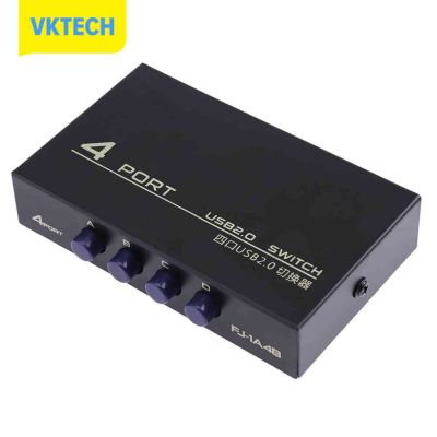 [Vktech] USB 2.0 4พอร์ต Sharing Switcher Selector Adapter Box Hub สำหรับเครื่องสแกนพีซี