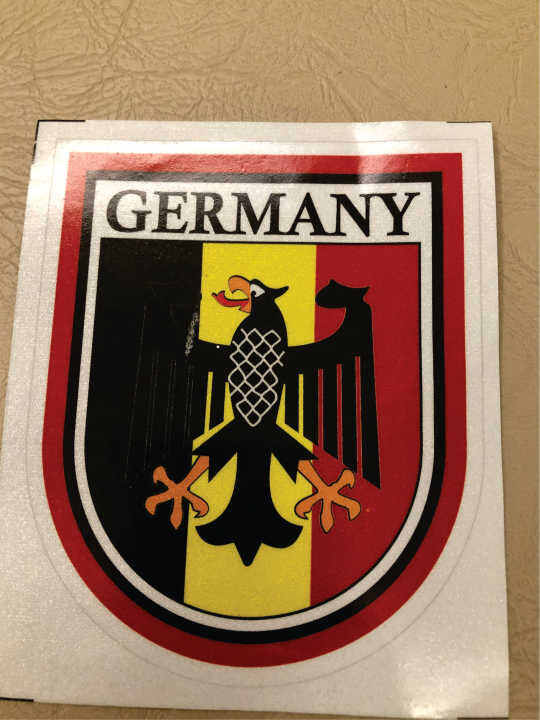 Euro German Crest red with eagle Euro Stickers German Stickers | Lazada PH