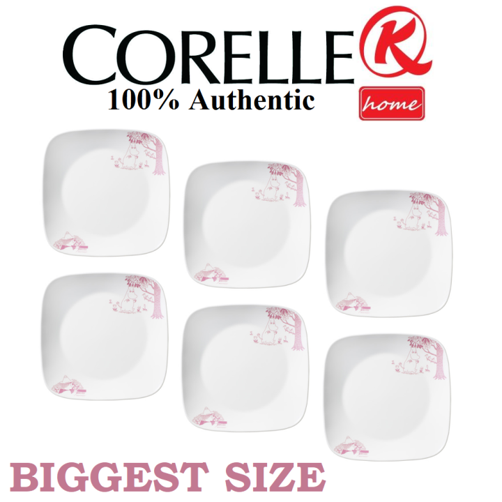 CORELLE Square Dinner Plate 26.7cm 6pcs. Moomin Comics Lazada PH