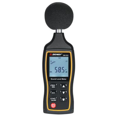 SNDWAY LCDความแม่นยำสูงดิจิตอลNoiseless Sound Level Meter 30-130dBวัดเดซิเบลตัวทดสอบติดตามพร้อมAและCการถ่วงน้ำหนักความถี่เสียงการทดสอบระดับ