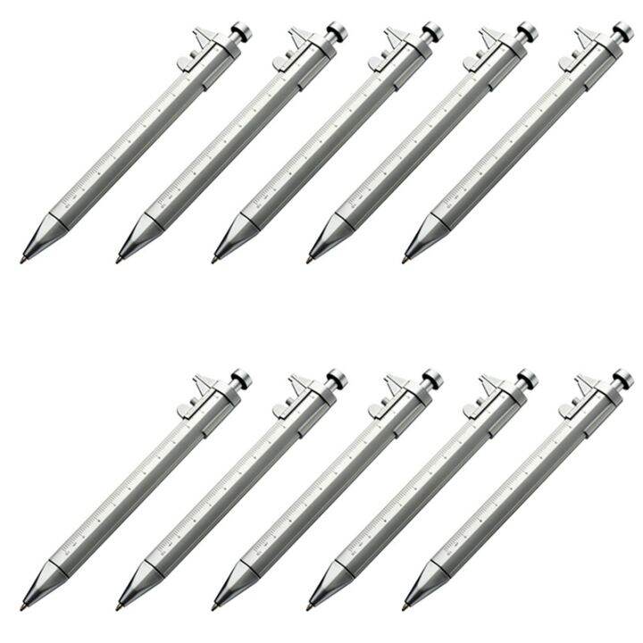 10pcs-multifunction-1-0mm-gel-ink-pen-vernier-caliper-roller-ball-pen-stationery-ball-point-pens-blue-ink