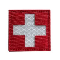 Reflective Medic Patches Tactical Medical Patches Hook Fastener Backing Cross Medical Rescue Ir Chapter Reflective Velcro Pack