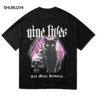 Unsettle Harajuku Tshirts Gothic Cat Tshirt Streetwear T Tee