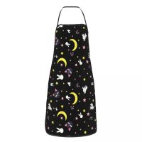 Usagi Luna Sailors Moon Pattern Aprons for Men Women Japanese Manga Adult Kitchen Chef Bib Tablier Cuisine Cooking Baking