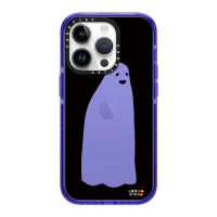 《KIKI》Original glitter CASE. TIFY Cute Phone Case for iphone 14 14plus 14pro 14promax 11 12 13promax High-end shockproof hard case Cartoon ghost doodle pattern 2023 Official New Design Luxury Style Purple