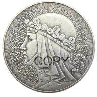 Poland 10 Zlotych 1932เงินชุบสำเนา