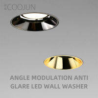 COOJUN LED โคมดาวน์ไลท์ Frameless ป้องกันแสงสะท้อนสูง CRI Ra93เพดานจุดไฟสำหรับห้องนั่งเล่นทางเดินบ้านโคมไฟในร่ม