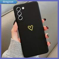 DENGXUN เคสโทรศัพท์มือถือกันกระแทก A52S ฝาครอบ TPU สำหรับ Samsung S22 Iphone 13เคสโทรศัพท์สีทองกลวงน่ารัก