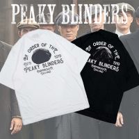 PEAKY BLINDERS SHELBY BLACK WHITE OVERSIZED Tshirt kaos by Ekyu