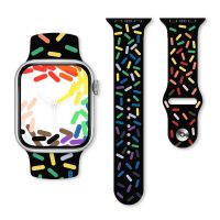 hengilcevwf494 Strap For Apple Watch Band 44mm 40mm 45mm 41mm 42mm 38mm 49mm Silicone Printing Sololoop Bracelet iWatch Series 8 Ultra 7 se 3 6