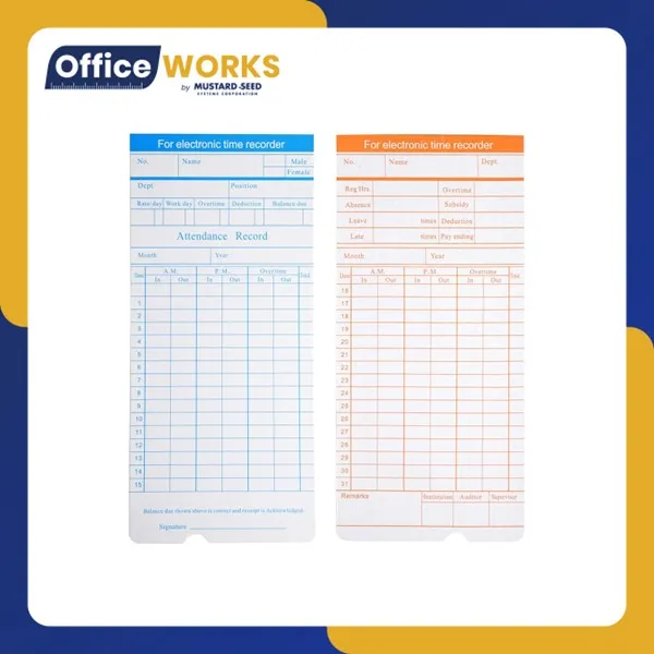 DenAku Time Card For Electronic Time Recorder 100's Lazada PH