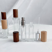 5/10/20/30ml Empty Spray Split Glass Walnut Sample Lid Perfume