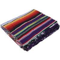 10Pcs Mexican Serape Table Runner Party Home Decor Fringe Cotton Tablecloth 213X35Cm