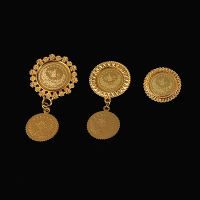 【DT】hot！ Dicai New Ladies Brooch Omani Kurdish Coin Gold Plated Pendant Wedding Jewelry Bridal Lapel Pins Accessories