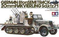 Tamiya 35050 135 Model Kit 8Ton เยอรมัน Half-Track 20mm Flak District sd. รถ71 Model Building