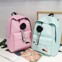 ifashionbagshop(IF603) -m1กระเป๋าป้สีสันสวยน่ารักมีปอมๆสุดคิววว์