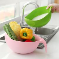 【CW】 Rice Sieve Plastic Colander Washing Filter Strainer Basket Tools Food Beans Fruit Bowl Drainer Cleaning