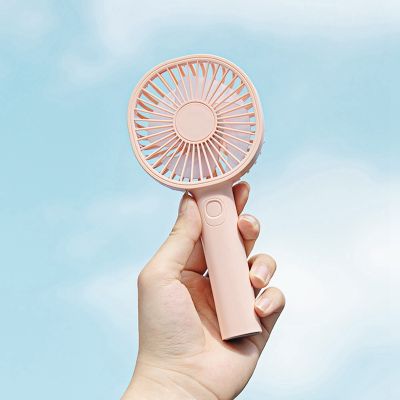 USB Mini Fan Rechargeable Portable Handheld Fan Shopping Cooling Home Car Air Cooler -White