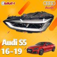 หลอดไฟหน้าสำหรับ Audi S5 16-19 ไฟหน้าสำหรับ ไฟหน้า โคมไฟหน้า ไฟหน้า​โปรเจค​เตอร์​ โคมไฟหรถยนต์ เลนส์กระจก headlamp headlight front light lens