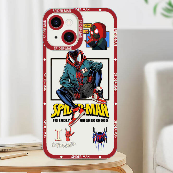 เคสสำหรับ-xiaomi-11-lite-11t-pro-poco-m4-x4-x3-x5-gt-nfc-pro-5g-เคสมือถือ-marvel-spider-man-miles-gwen-punk-hobie-นุ่มกันกระแทกโปร่งใส-tpu-ป้องกันการตกซิลิโคนใสการ์ตูน