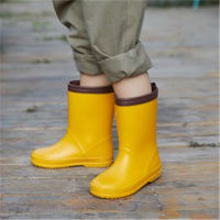 เด็กรองเท้าฝนเด็กรองเท้าน้ำกันน้ำกันลื่นเด็กวัยหัดเดินชายหญิง Rainboots ของแข็งพีวีซีด้านล่างนุ่มลื่นบน ~