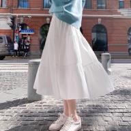 [HCM]Chân váy dài xếp ly 3 tầng Ulzzang - Chân váy dài dáng xòe [Ảnh thật] hàng có sẵn tại Hana Store thumbnail