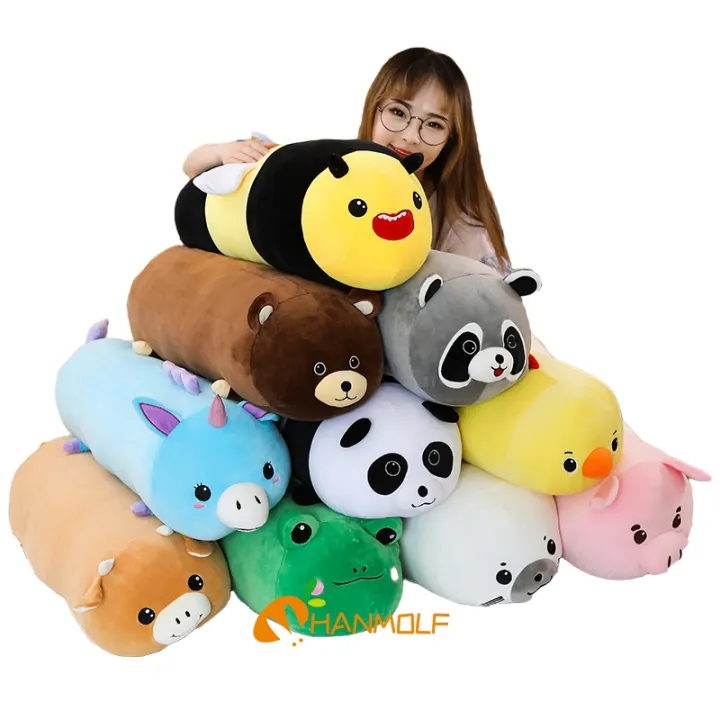 Cylindrical Animals Toys Long Cartoon Stuffed Plush Legs Pillow Panda