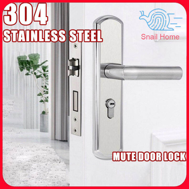304 stainless steel Double lock door knob set european style bedroom