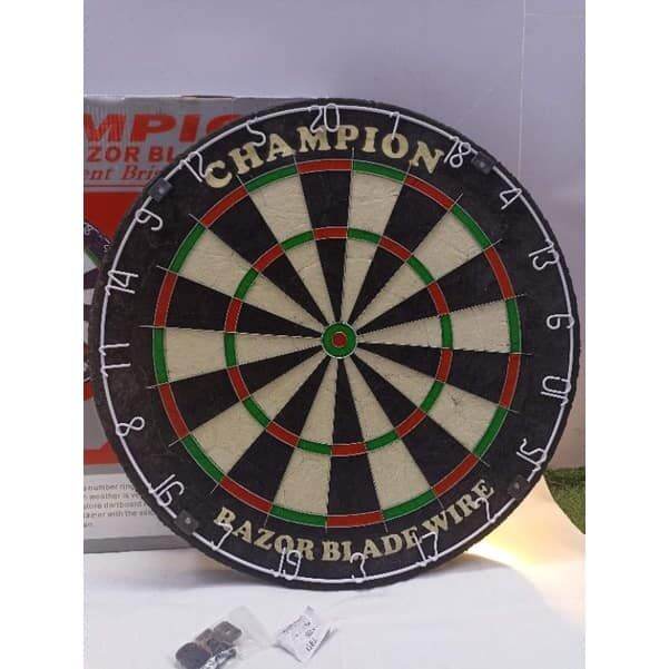 CHAMPION DIAMOND WIRE RAZOR BLADE DART BOARD / LARONG DARTS | Lazada PH