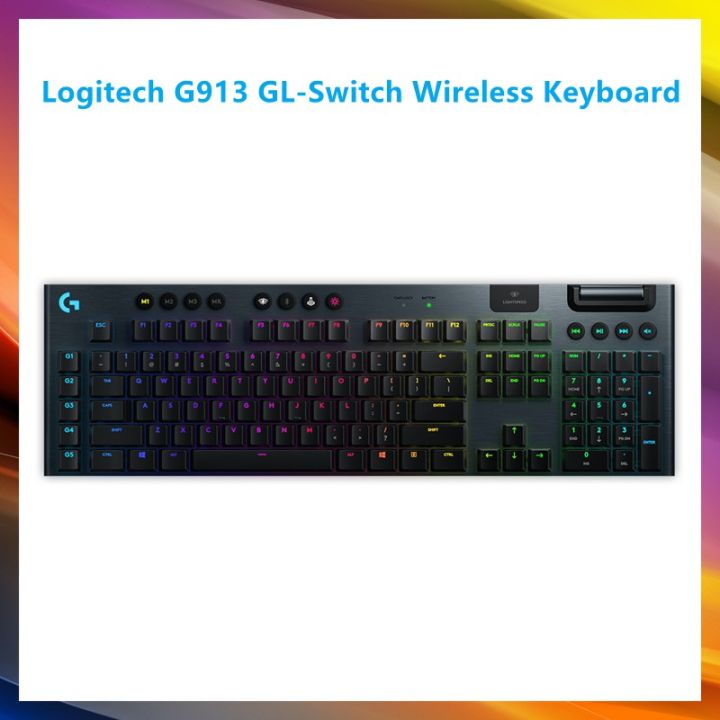 Logitech G913 LIGHTSPEED Wireless RGB Mechanical Gaming Keyboard GL T/L ...