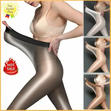 Women's Lace Panties Open Crotch Crotchless Underwear Glossy Shiny  Pantyhose Sheer Tights Plus Size