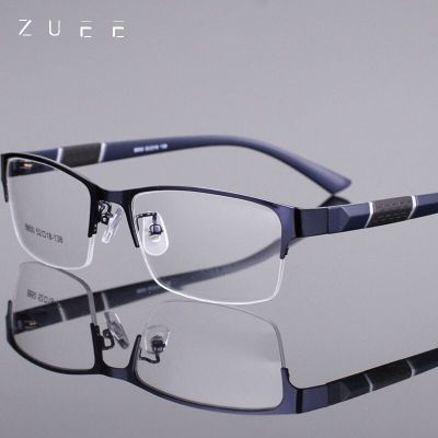 [HOT 2023] ZUEE แว่นตาอ่านหนังสือสำหรับผู้ชายและผู้หญิงครึ่งคุณภาพสูงกรอบหักเหแว่นตาผู้ชายธุรกิจแว่นสายตาสั้น