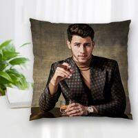 （ALL IN STOCK XZX）Customer Service Decoration Pillow Case Actor Nick Jonas Square Zipper Best Pillow Gift 20X20cm 35X35cm 40x40cm   (Double sided printing with free customization of patterns)