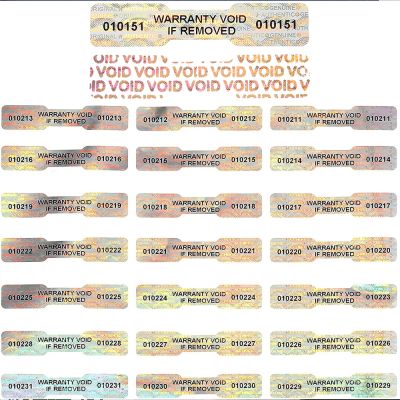 hot！【DT】☋✽☽  Holographic Serial Number Security Label Warranty Stickers shape Tamper Proof Adhesive labels