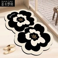 [Fast delivery] San Carlo di soft diatom mud absorbent quick-drying non-slip bathroom floor mat bathroom floor mat door mat toilet carpet Efficient water absorption