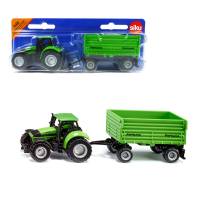 Siku(ซิกุ)DEUTZ-FAHR with Fortuna 4-wheel-trailer ของสะสมโมเดลรถเหล็กซิกุ รหัสSK1606