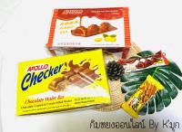 ROka checker Apllo chocolate แคร็กเกอร์ขนมปังเคลือบช็อคโกแล็ต