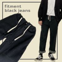 พร้อมส่ง fitment jeans กางเกงยีนส์ดำ เอว28-58